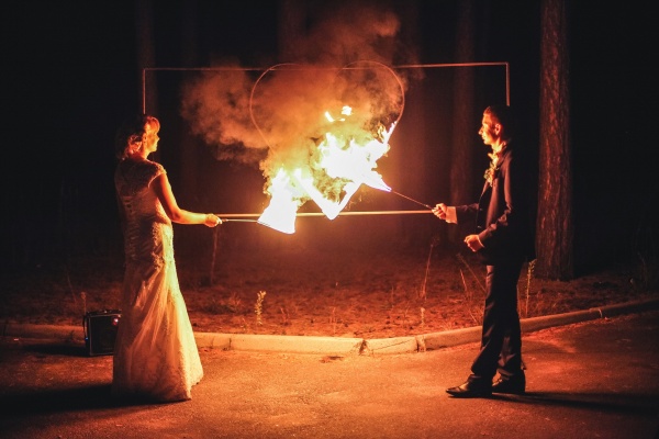 Огненные сердца на свадьбе